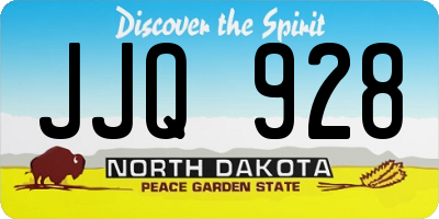 ND license plate JJQ928