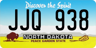 ND license plate JJQ938