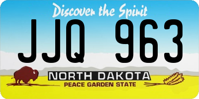 ND license plate JJQ963