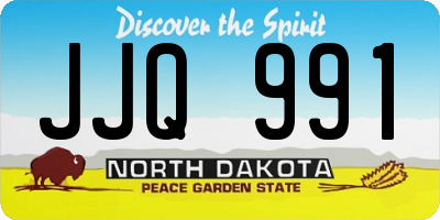 ND license plate JJQ991