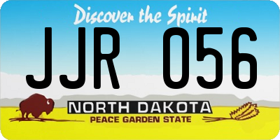 ND license plate JJR056