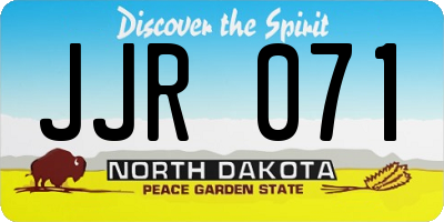 ND license plate JJR071