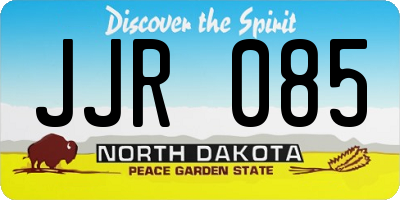 ND license plate JJR085