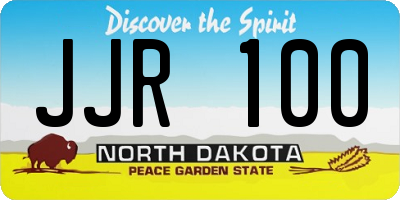 ND license plate JJR100