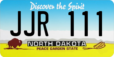 ND license plate JJR111