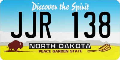 ND license plate JJR138