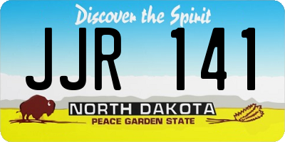 ND license plate JJR141