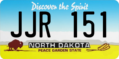 ND license plate JJR151