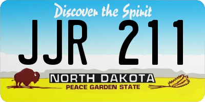 ND license plate JJR211