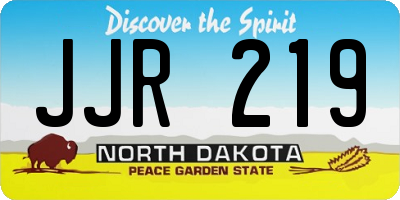 ND license plate JJR219