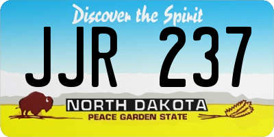 ND license plate JJR237