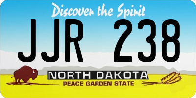 ND license plate JJR238