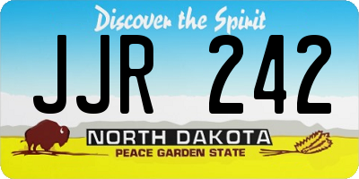 ND license plate JJR242