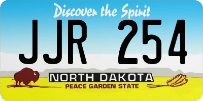 ND license plate JJR254