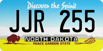 ND license plate JJR255