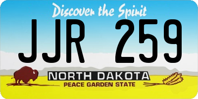 ND license plate JJR259