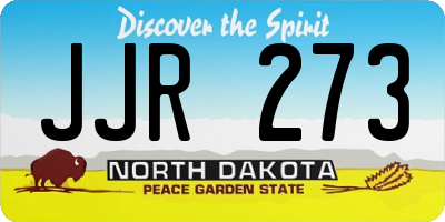 ND license plate JJR273