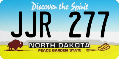 ND license plate JJR277