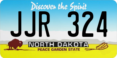 ND license plate JJR324