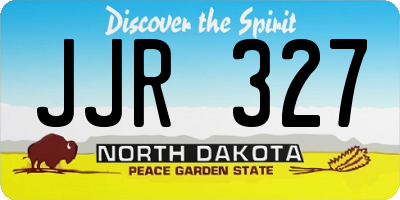 ND license plate JJR327