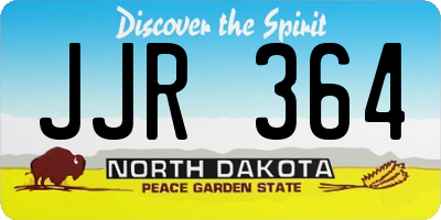 ND license plate JJR364