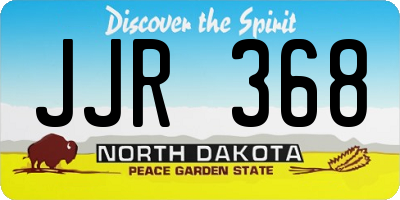 ND license plate JJR368