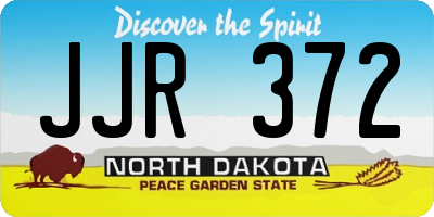 ND license plate JJR372