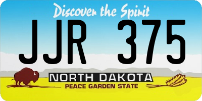 ND license plate JJR375