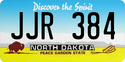 ND license plate JJR384