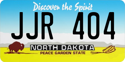 ND license plate JJR404