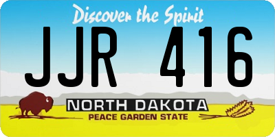 ND license plate JJR416