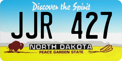 ND license plate JJR427