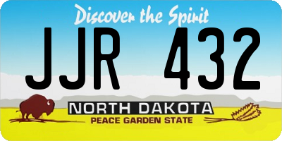 ND license plate JJR432