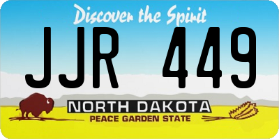 ND license plate JJR449
