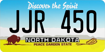 ND license plate JJR450