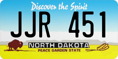 ND license plate JJR451