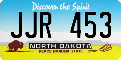 ND license plate JJR453