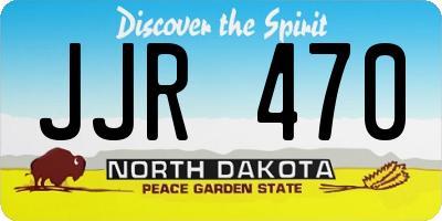 ND license plate JJR470