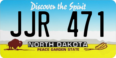 ND license plate JJR471