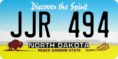 ND license plate JJR494