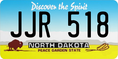 ND license plate JJR518