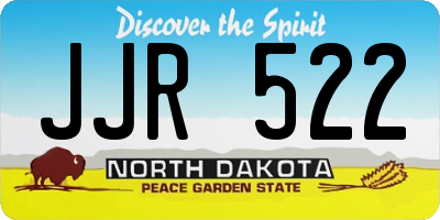 ND license plate JJR522