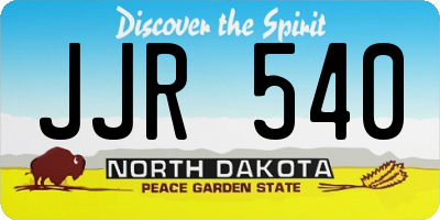ND license plate JJR540