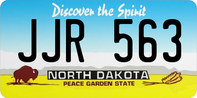 ND license plate JJR563