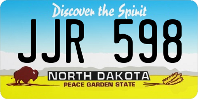 ND license plate JJR598