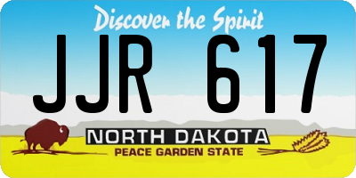 ND license plate JJR617