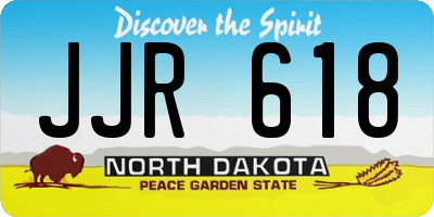 ND license plate JJR618