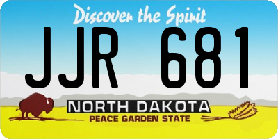 ND license plate JJR681