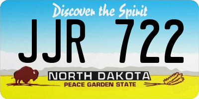 ND license plate JJR722