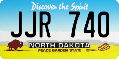 ND license plate JJR740